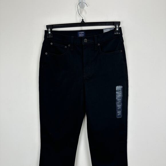 J.Crew Tall Essential Straight Jean All Day Stretch High Waist Black US 27 NWT - Picture 7 of 13